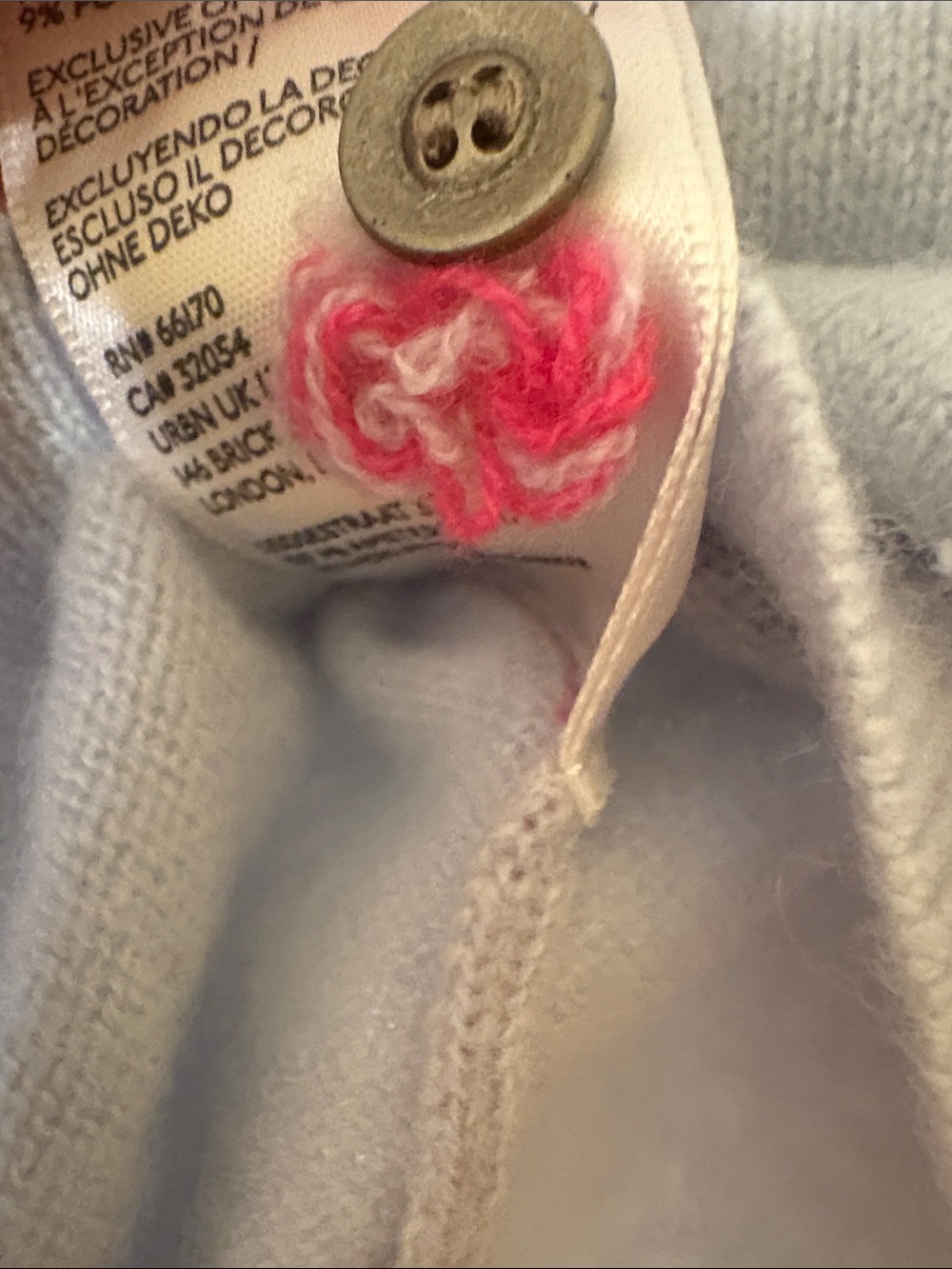 Pilcro Light Blue Long-Sleeve Polo with Dog Embroidery and Pink Trim - Picture 7 of 10